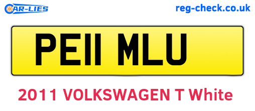 PE11MLU are the vehicle registration plates.