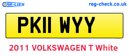 PK11WYY are the vehicle registration plates.