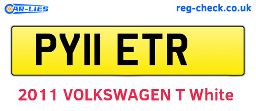 PY11ETR are the vehicle registration plates.