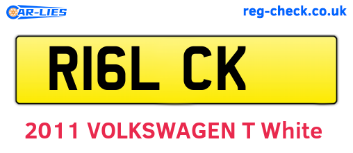 R16LCK are the vehicle registration plates.