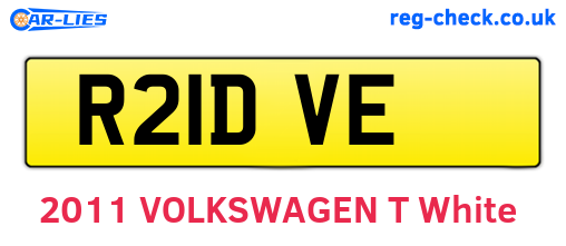 R21DVE are the vehicle registration plates.