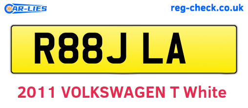 R88JLA are the vehicle registration plates.