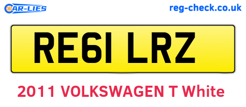 RE61LRZ are the vehicle registration plates.
