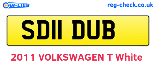 SD11DUB are the vehicle registration plates.