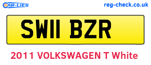 SW11BZR are the vehicle registration plates.