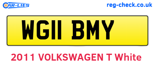 WG11BMY are the vehicle registration plates.
