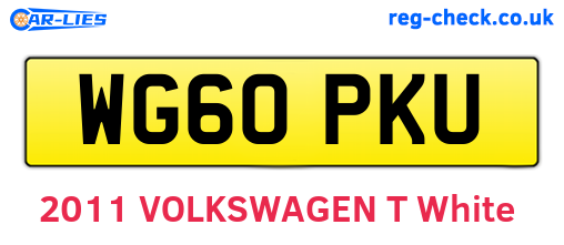 WG60PKU are the vehicle registration plates.