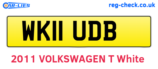 WK11UDB are the vehicle registration plates.