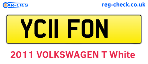 YC11FON are the vehicle registration plates.