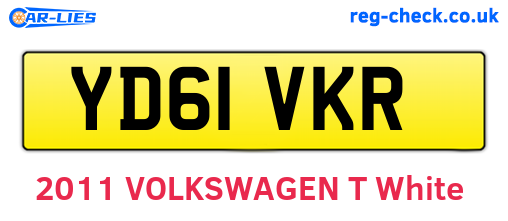 YD61VKR are the vehicle registration plates.