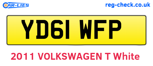 YD61WFP are the vehicle registration plates.