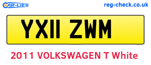 YX11ZWM are the vehicle registration plates.