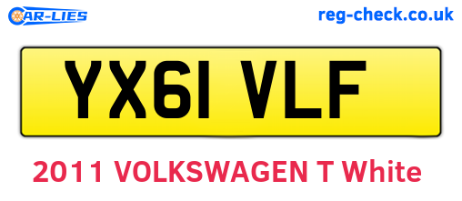 YX61VLF are the vehicle registration plates.