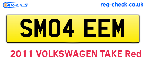 SM04EEM are the vehicle registration plates.