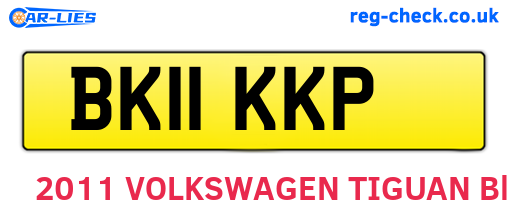 BK11KKP are the vehicle registration plates.