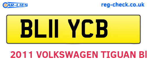 BL11YCB are the vehicle registration plates.