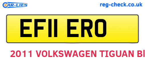 EF11ERO are the vehicle registration plates.