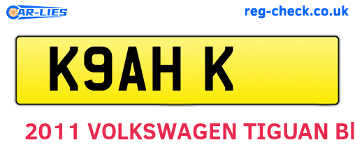 K9AHK are the vehicle registration plates.