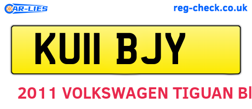 KU11BJY are the vehicle registration plates.