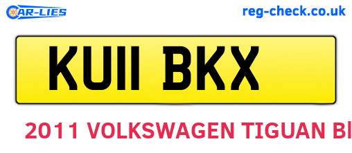KU11BKX are the vehicle registration plates.