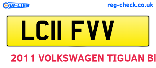 LC11FVV are the vehicle registration plates.