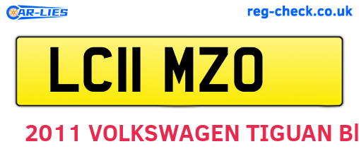 LC11MZO are the vehicle registration plates.