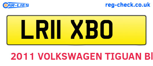 LR11XBO are the vehicle registration plates.