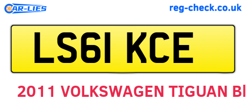 LS61KCE are the vehicle registration plates.