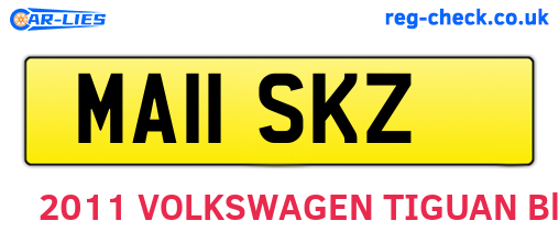 MA11SKZ are the vehicle registration plates.