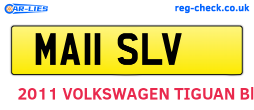 MA11SLV are the vehicle registration plates.