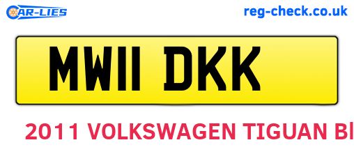 MW11DKK are the vehicle registration plates.