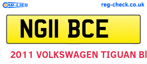 NG11BCE are the vehicle registration plates.