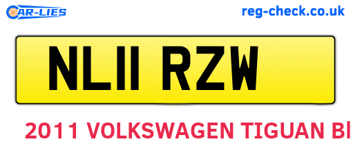 NL11RZW are the vehicle registration plates.