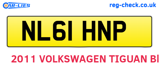 NL61HNP are the vehicle registration plates.