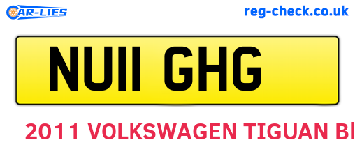 NU11GHG are the vehicle registration plates.