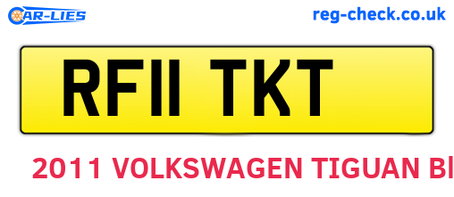 RF11TKT are the vehicle registration plates.