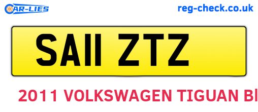 SA11ZTZ are the vehicle registration plates.
