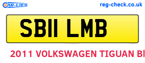 SB11LMB are the vehicle registration plates.