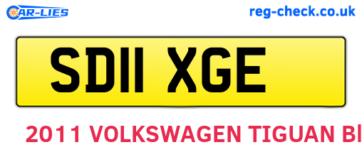SD11XGE are the vehicle registration plates.