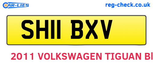 SH11BXV are the vehicle registration plates.