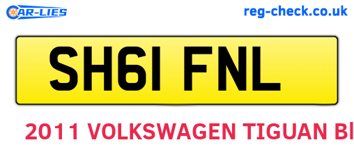 SH61FNL are the vehicle registration plates.
