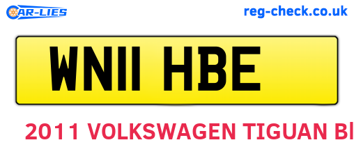 WN11HBE are the vehicle registration plates.
