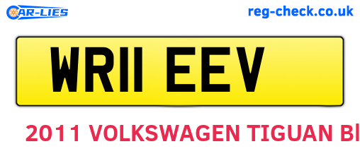WR11EEV are the vehicle registration plates.