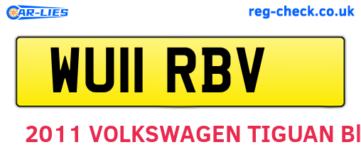 WU11RBV are the vehicle registration plates.