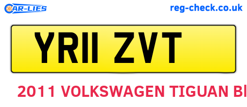 YR11ZVT are the vehicle registration plates.