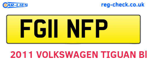 FG11NFP are the vehicle registration plates.