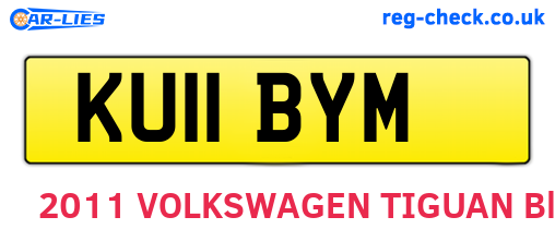 KU11BYM are the vehicle registration plates.