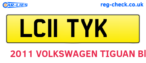 LC11TYK are the vehicle registration plates.
