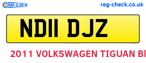 ND11DJZ are the vehicle registration plates.