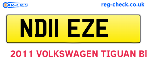 ND11EZE are the vehicle registration plates.